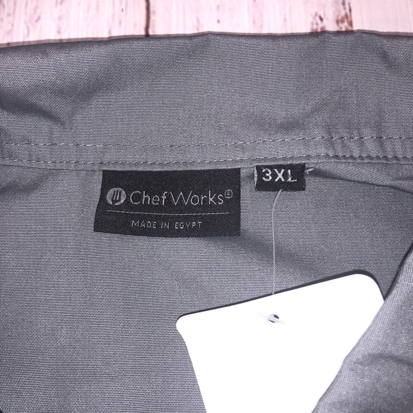 NWT Chef Works Shirt Mens 3X Gray Chef Shirt Button Up Strechy Ventalated Sides