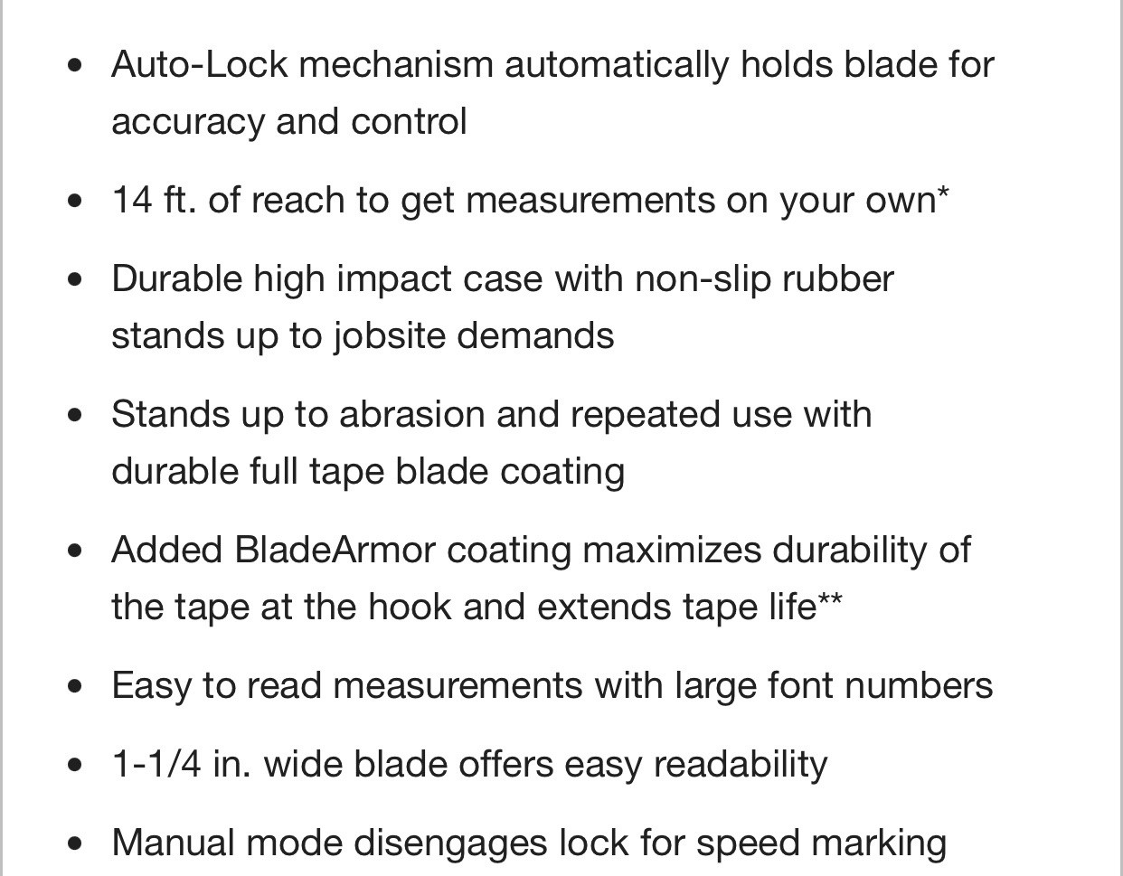 Stanley FATMAX 25 Ft. x 1-1/4 In. Auto-Lock Tape Measure, Model # FMHT33338L