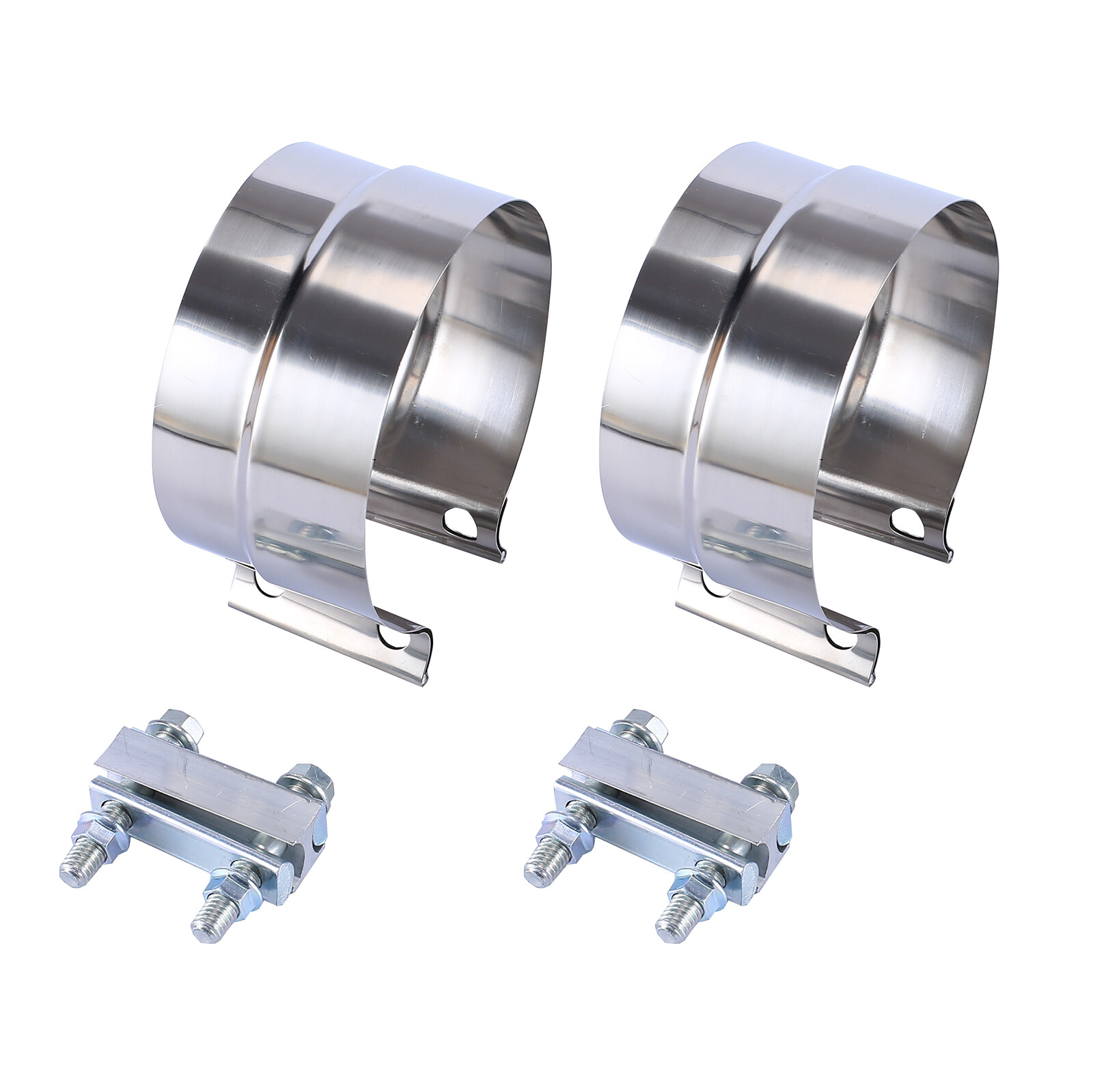 2Pack 5" inch Stainless Steel 304 Lap Joint Clamp Heavy Duty Exhaust Band Clamp
