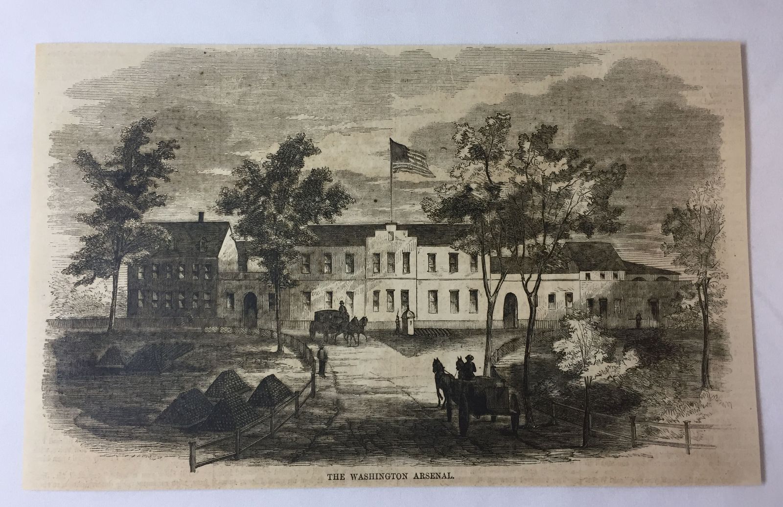1861 magazine engraving ~ THE WASHINGTON ARSENAL