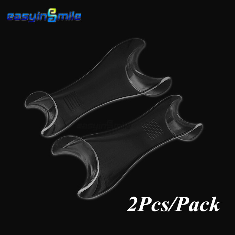 2 pcs Easyinsmile Double Side Dental Cheek Retractors Mouth Opener Lip Clear