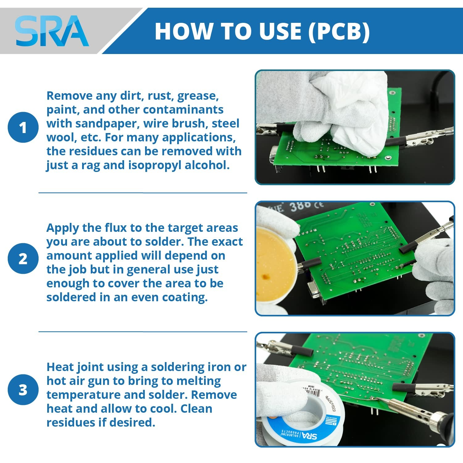 SRA Solder 135 Rosin Paste Soldering Flux For Electronics, No Clean Flux Made...