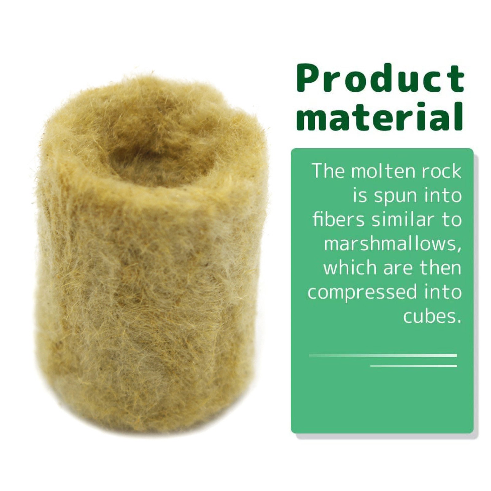 100 Pcs Seed Starting Rockwool Cubes Soilless Culture Strong Plant Propagation f