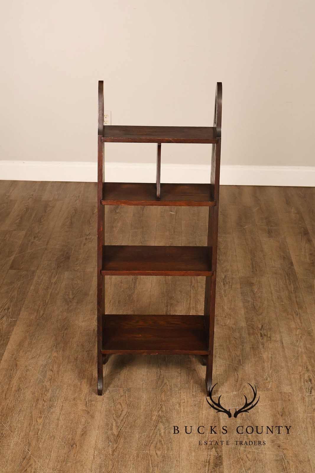 Antique Grand Rapids Arts And Crafts Mission Oak Magazine Stand
