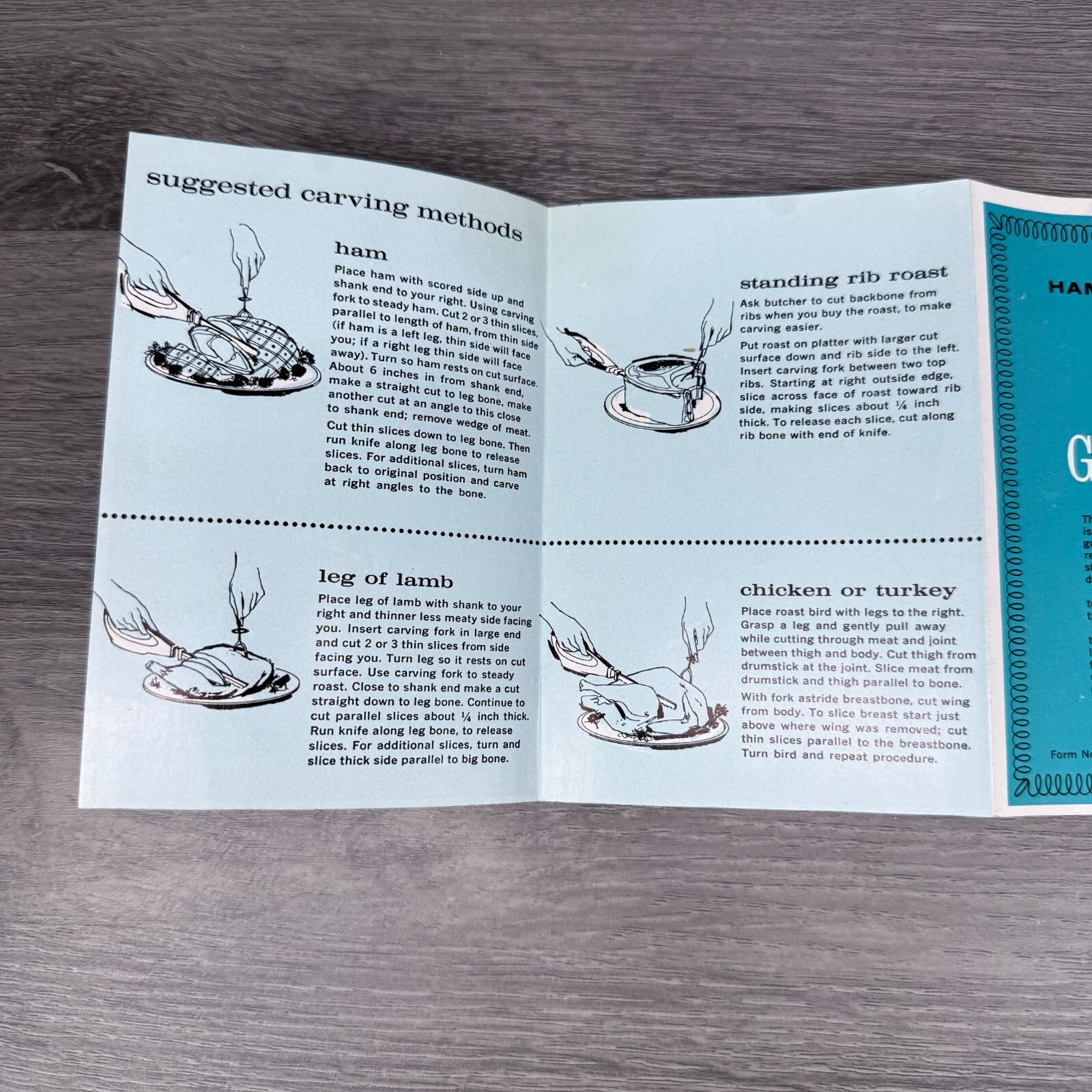 Vtg Hamilton Beach Electric Knife Brochure Pamphlet Care Use Instructions Only