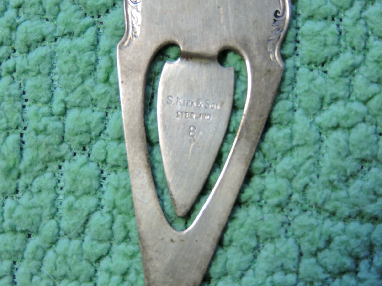 Kirk & Son Sterling Silver Bookmark - Floral Pattern Not Engraved