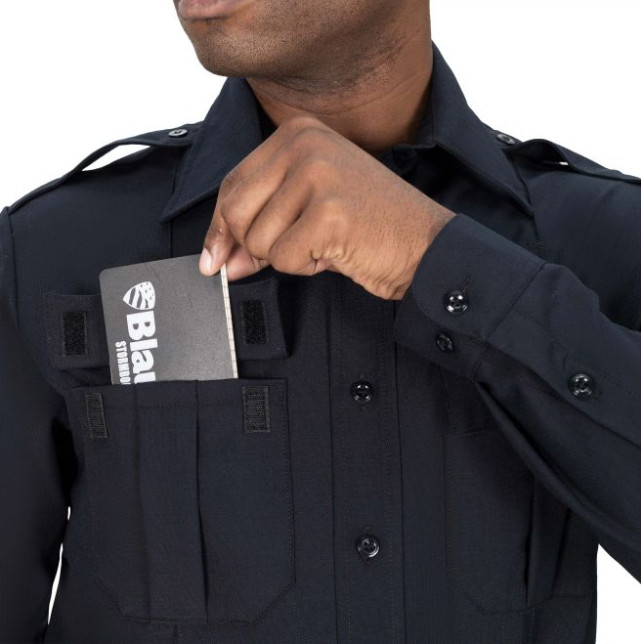 BLAUER 8450 MENS LONGE SLEEVE SHIRT, WOOL BLEND, DARK NAVY