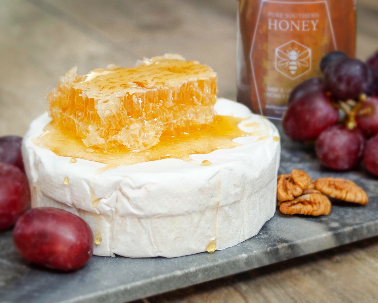 Raw & Unfiltered Honey with Comb 1lb. by Pure Southern Honey, New 2023 Crop