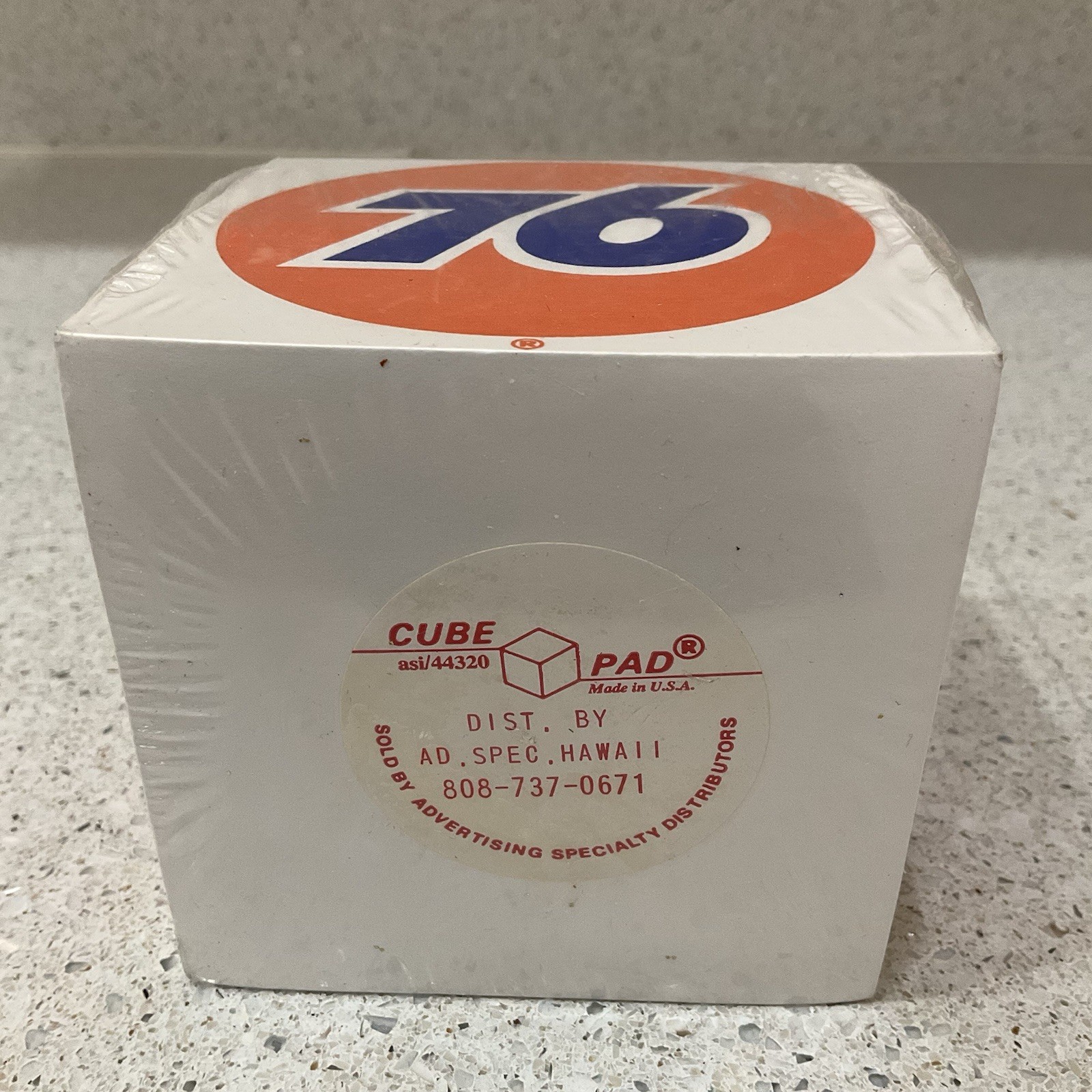 Vintage Union 76 Gasoline Cube Note Pad Brand New Sealed in Plastic