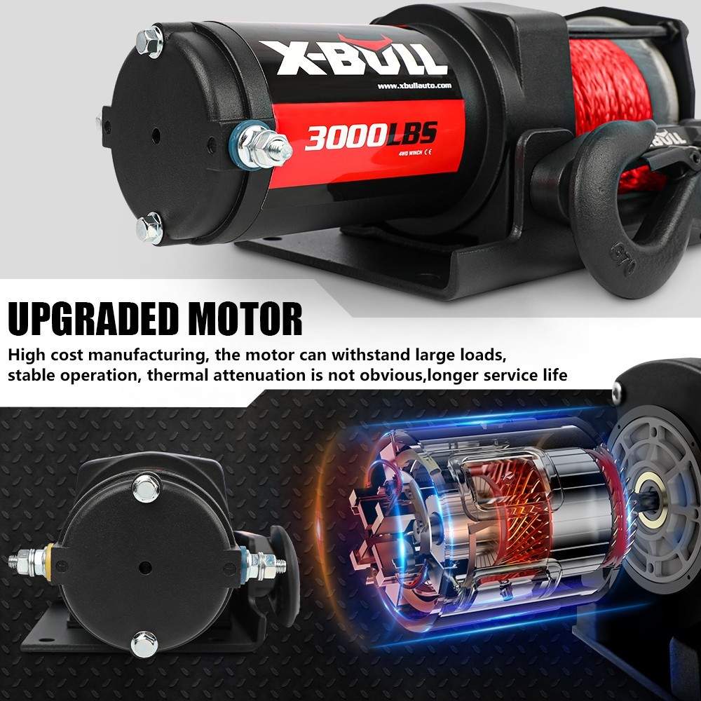 X-BULL Electric Winch 12V 3000LBS 4500LBS 6000LBS Wireless Remote ATV UTV 4WD