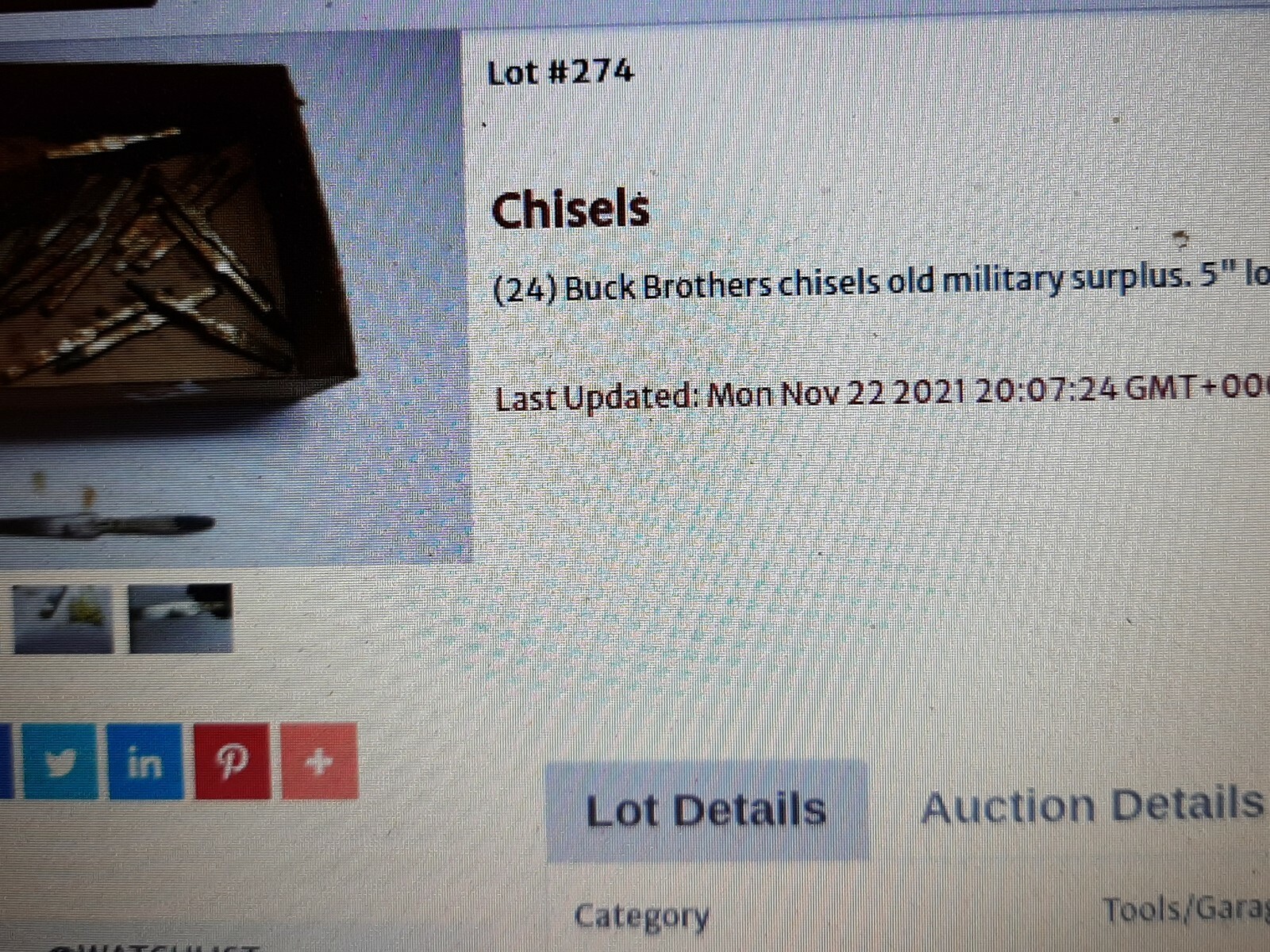 VINTAGE BUCK BROS. Millitary Surplus CHISELS