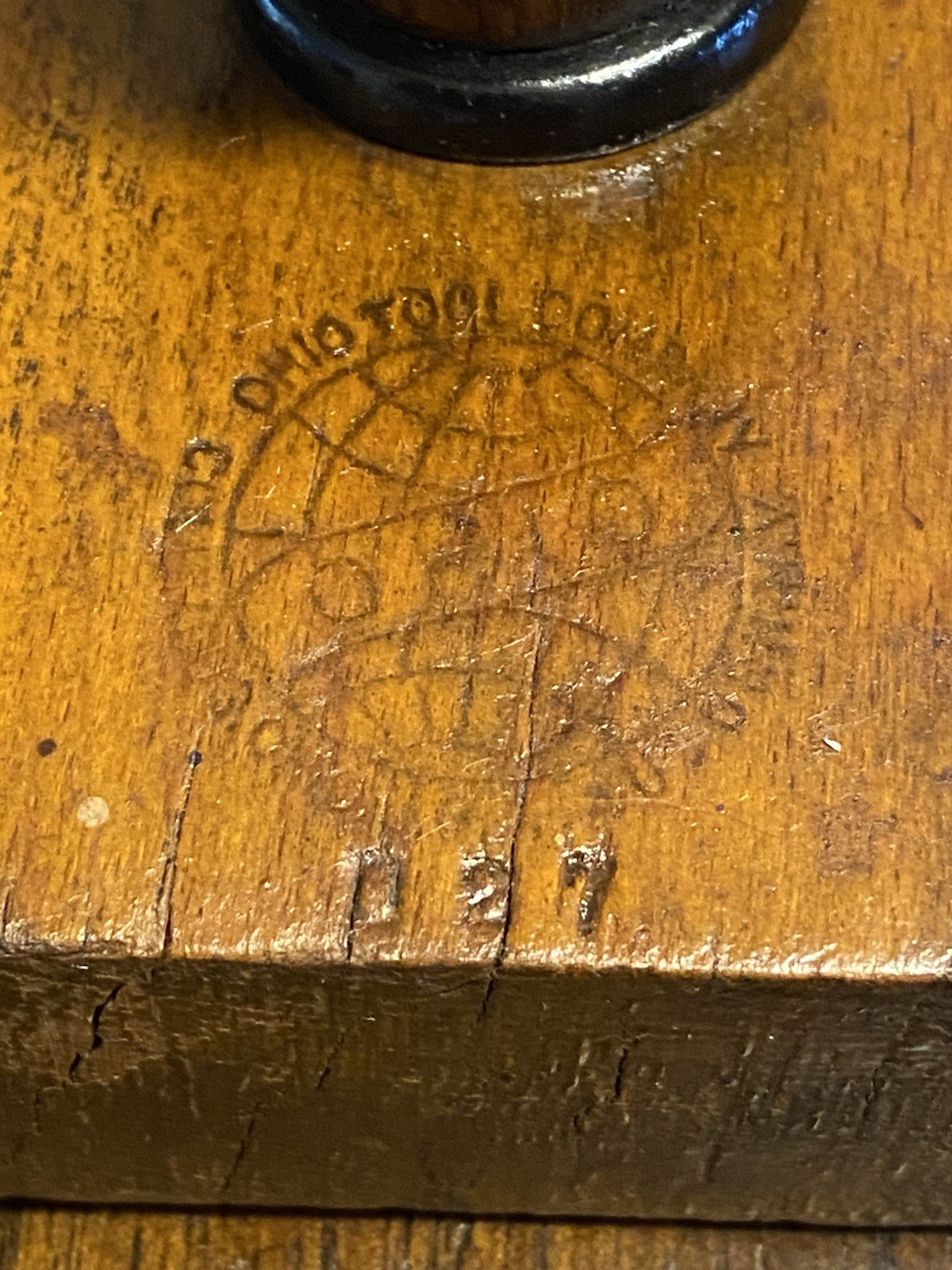 Antique c.1910 Ohio Tools Co.No.027 Wood Transitional Jack Plane “Ohio Globe”