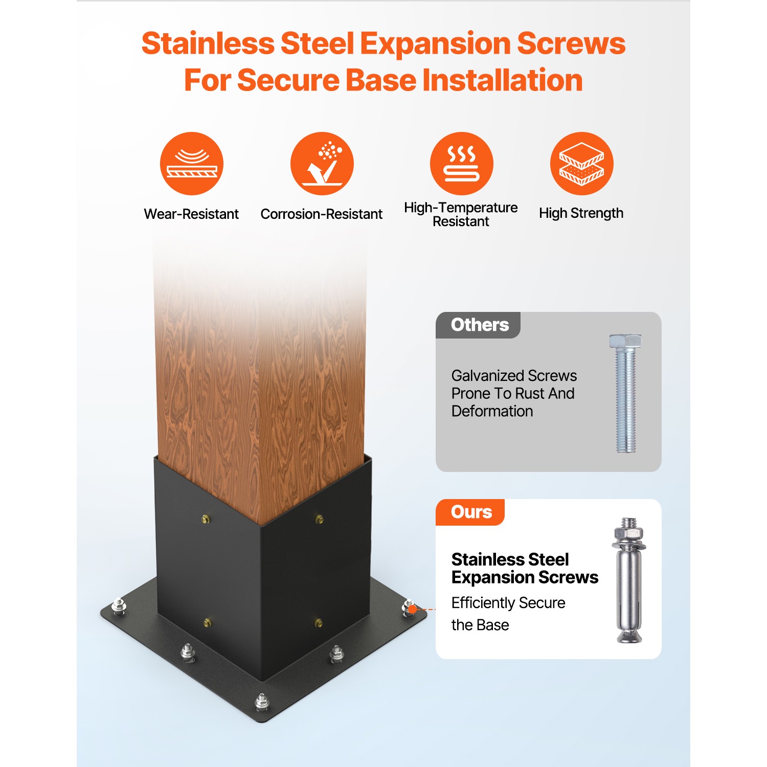 Uimoso 4x4 Pergola Bracket Kit 3.5x3.5 Inner, 3- & 4-Way Brackets with Bases