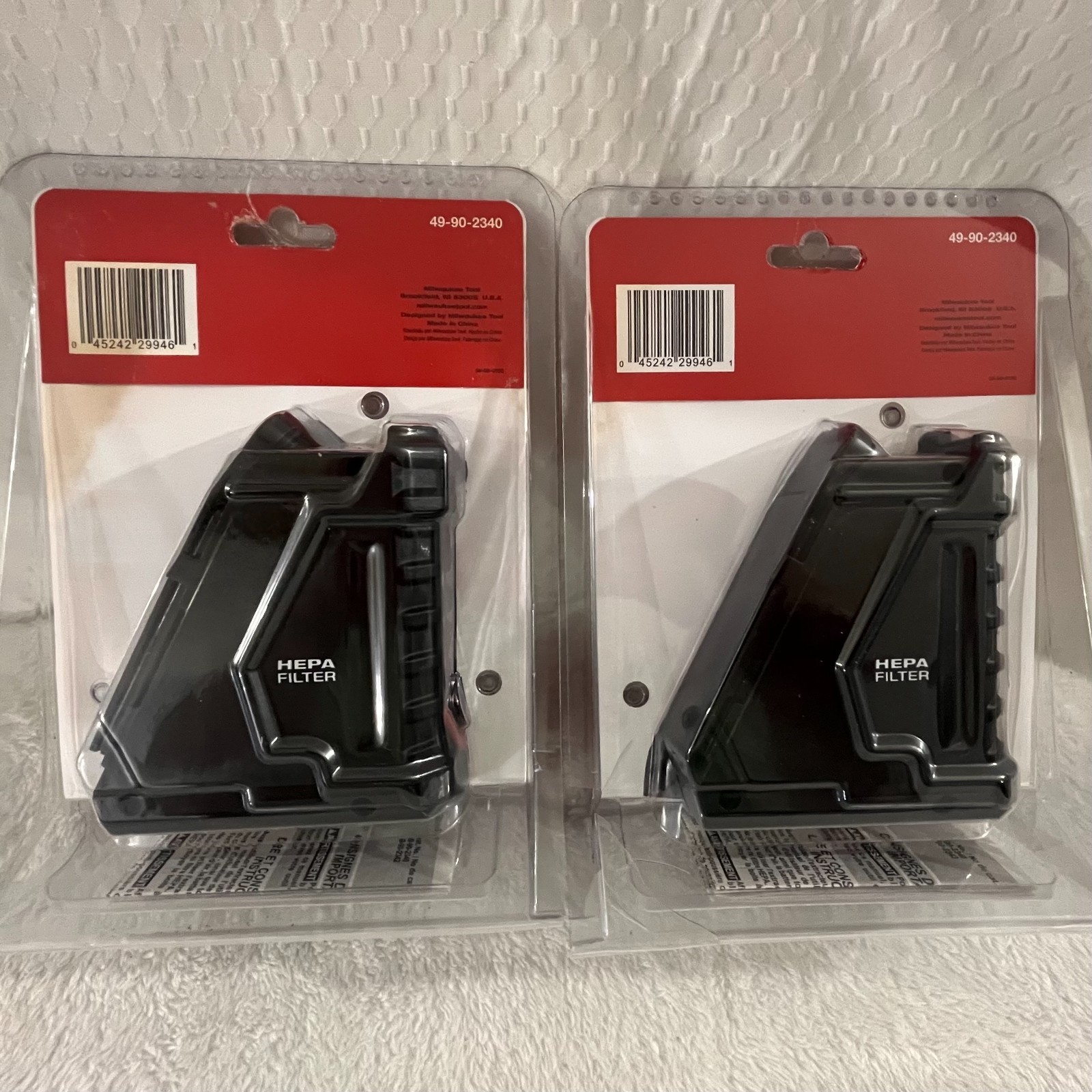 (2) Milwaukee 49-90-2340 M12 Hammervac Dust Extractor Box, Filter & Lid