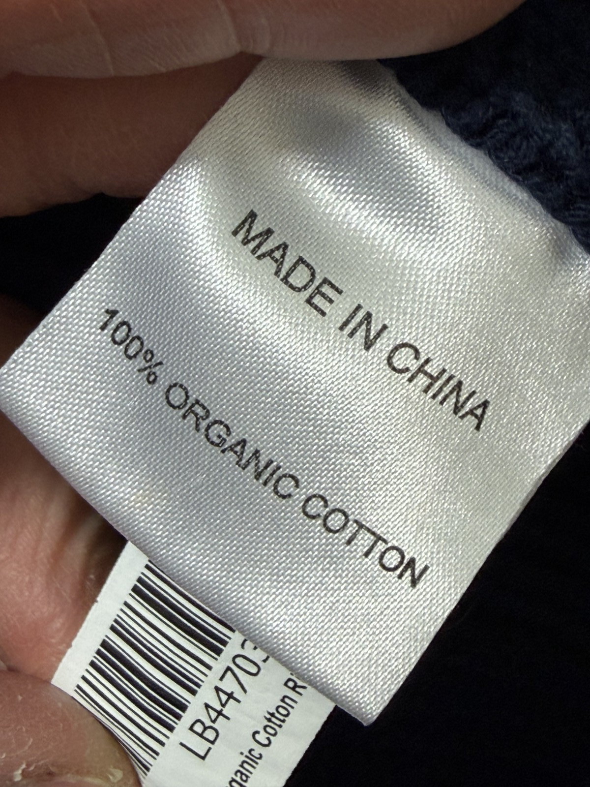 Quince Organic Cotton Ribbed Crewneck Sweater Mens Navy XL