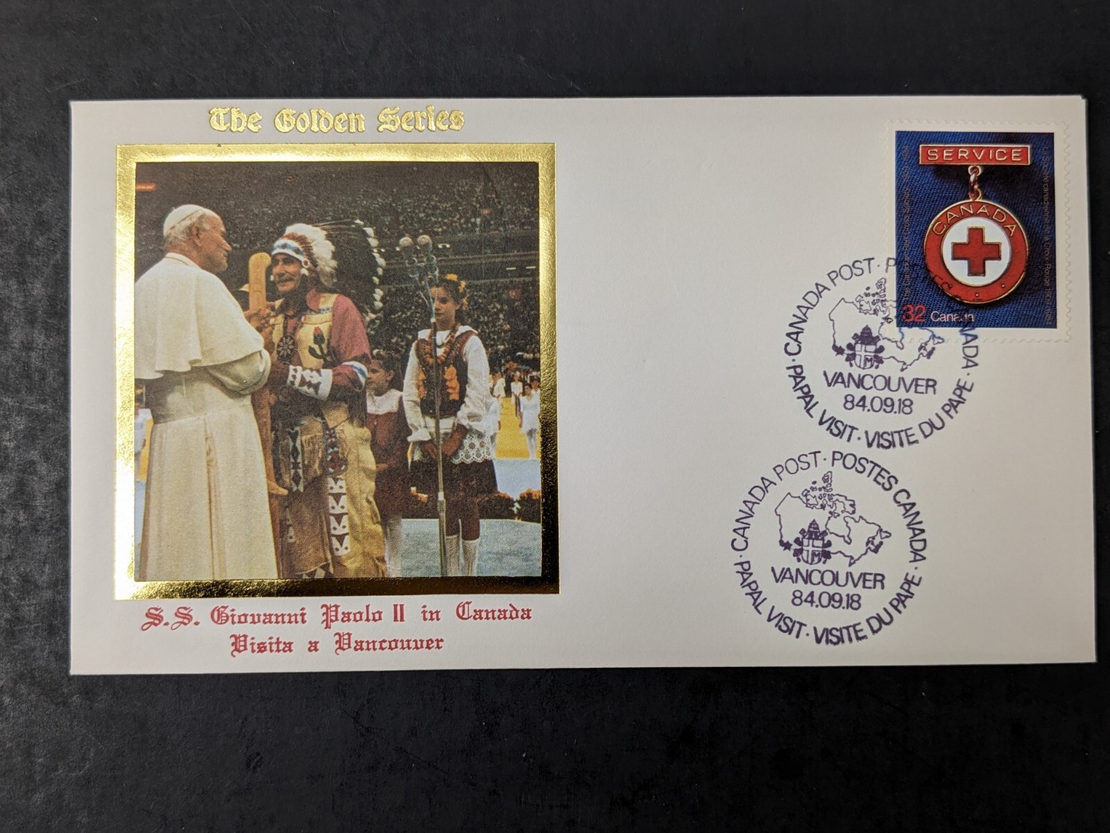 Pope John Paul II, The Golden Series Trip to Canada, 12 Covers Postcards Stamps