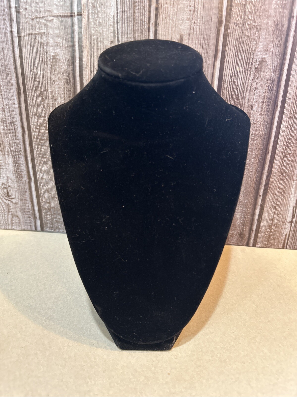 Necklace Display Mannequin Velvet Jewelry Stand, 9-Inch, Black
