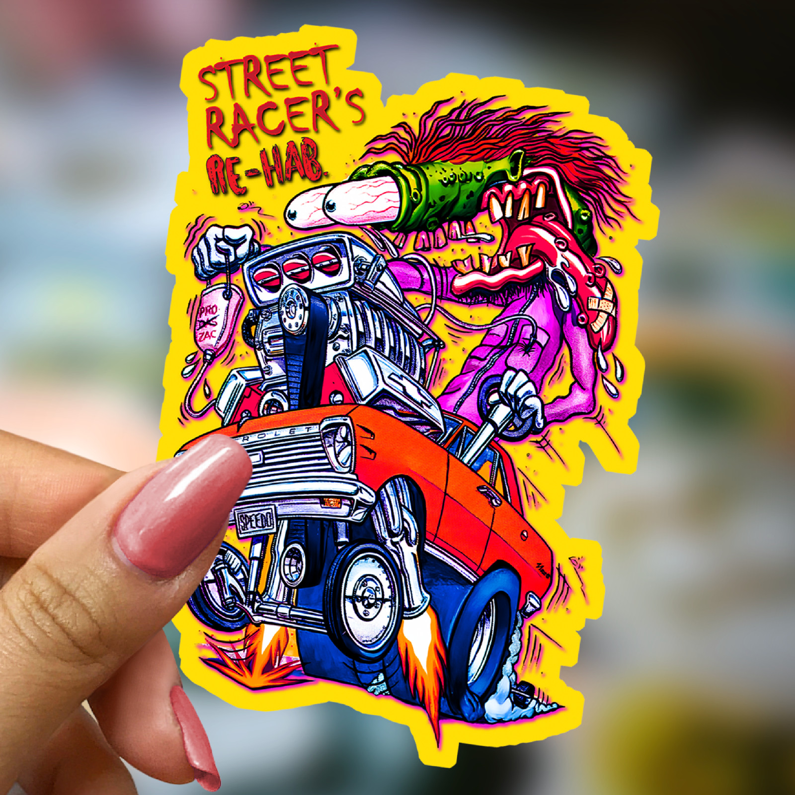 Rat Fink Ed Roth Vinyl Decals 50pcs Hot Rod Custom Car Bike Skateboard Sticker