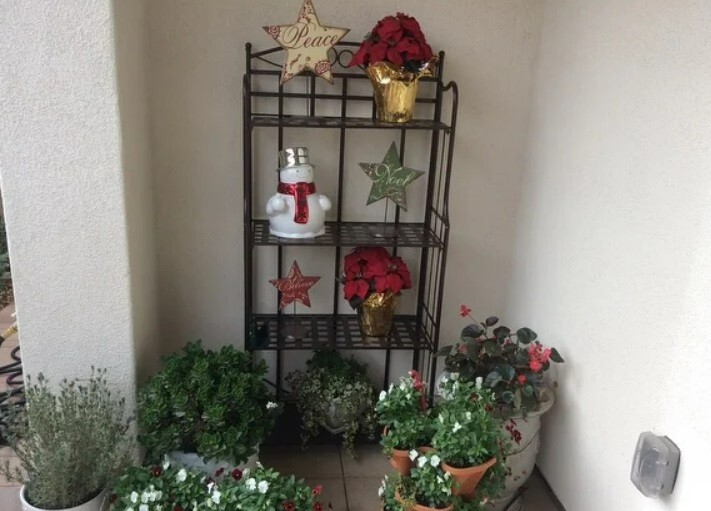 Out Door Baker Rack Kitchen Garden Organizer Storage Plant Pantry In 4 Tier Home