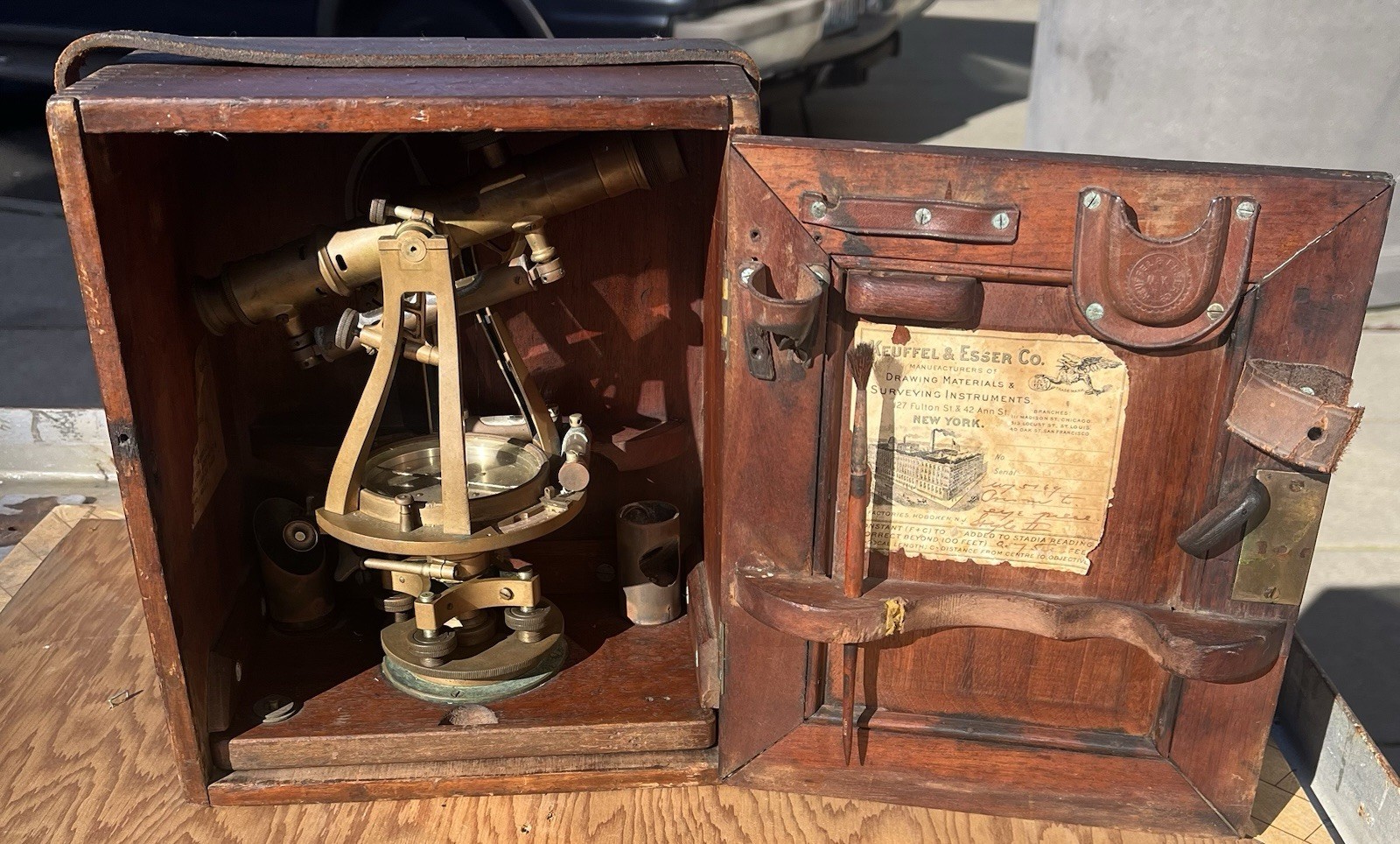 RARE Keuffel & Esser Co. EARLY 1900s Twisted-Frame Surveying Transit Antique