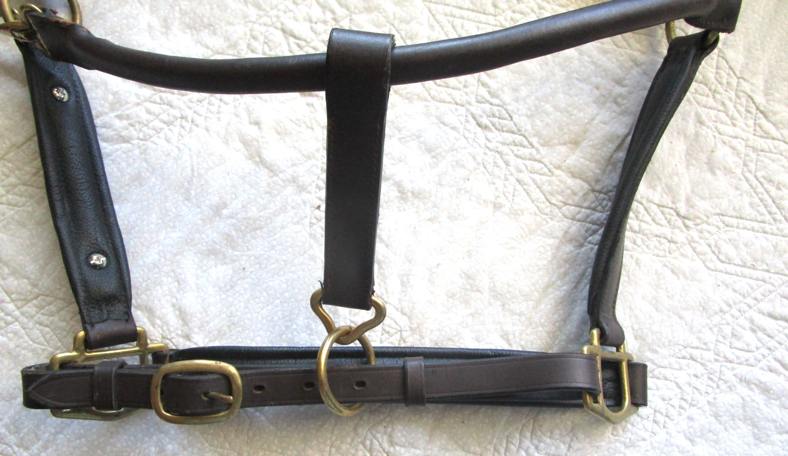 BROWN SMARTPAK PADDED LEATHER FULL SIZE HORSE HALTER