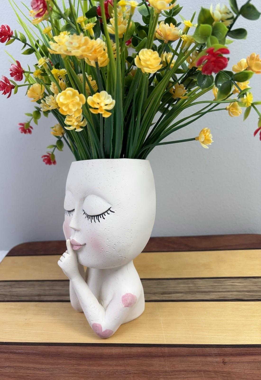 Lady Face Planter Pots Head Shaped Planter Cute Flower Vase Great Gift SHHH!