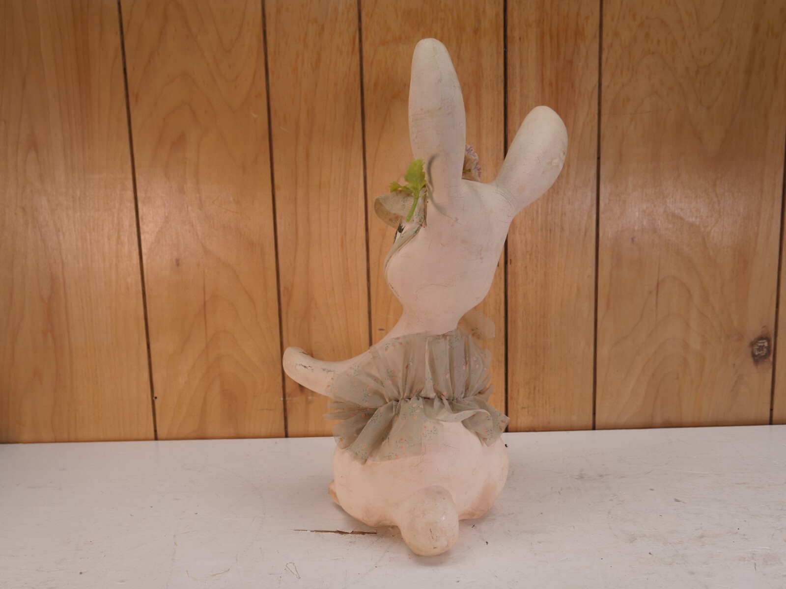 Vintage Hand Painted Large Easter Rabbit Statue RARE