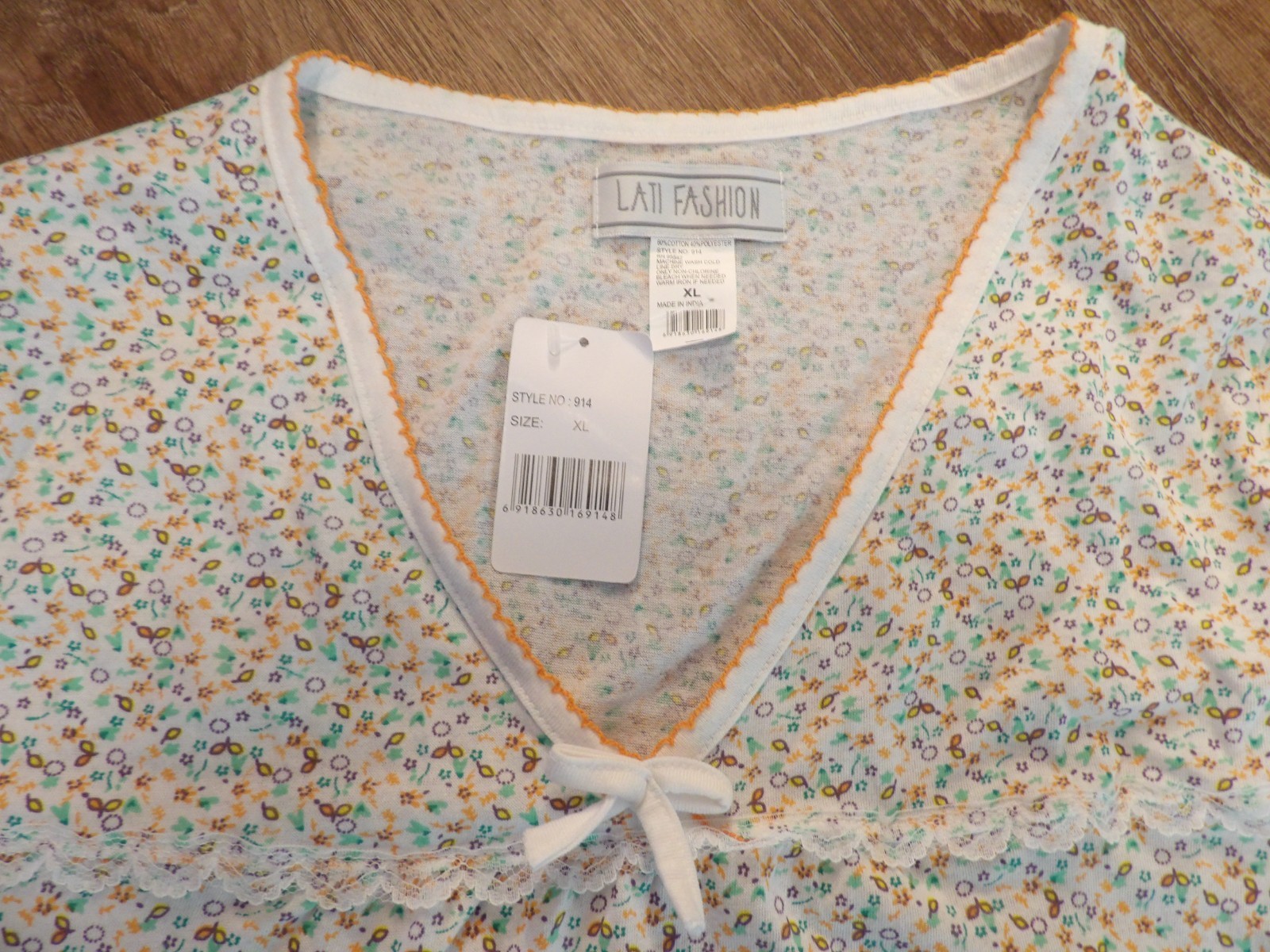 Lati Fashion Women's Sz L-XL SS Cotton/Poly Soft Nightgown