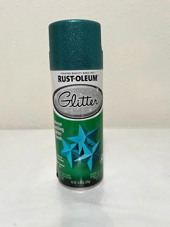Rust-Oleum Glitter Turquoise Green Spray Paint 10.25 oz Intense Sparkling