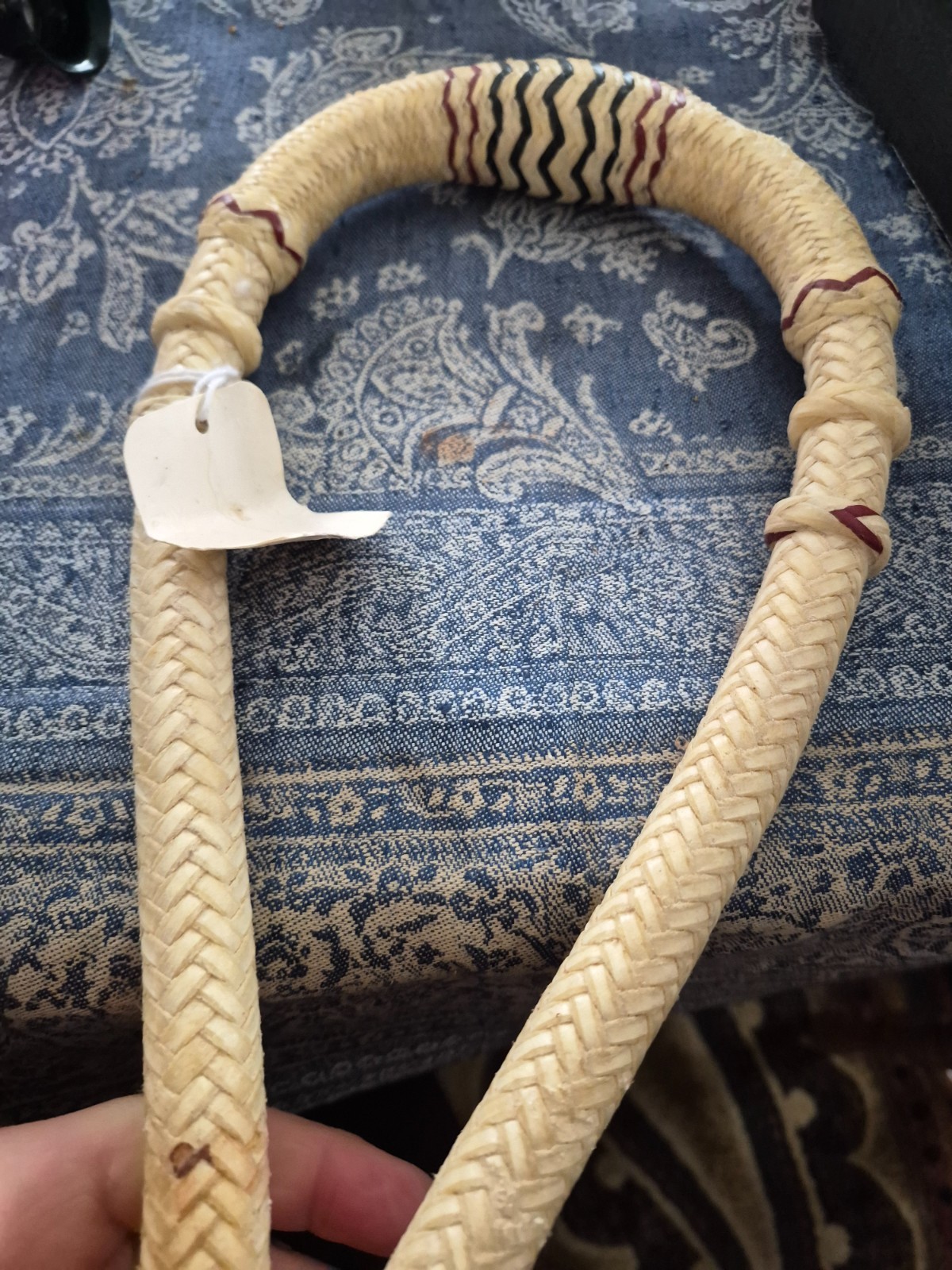 Beautiful older rawhide bosal never used two spots have mice damage still good