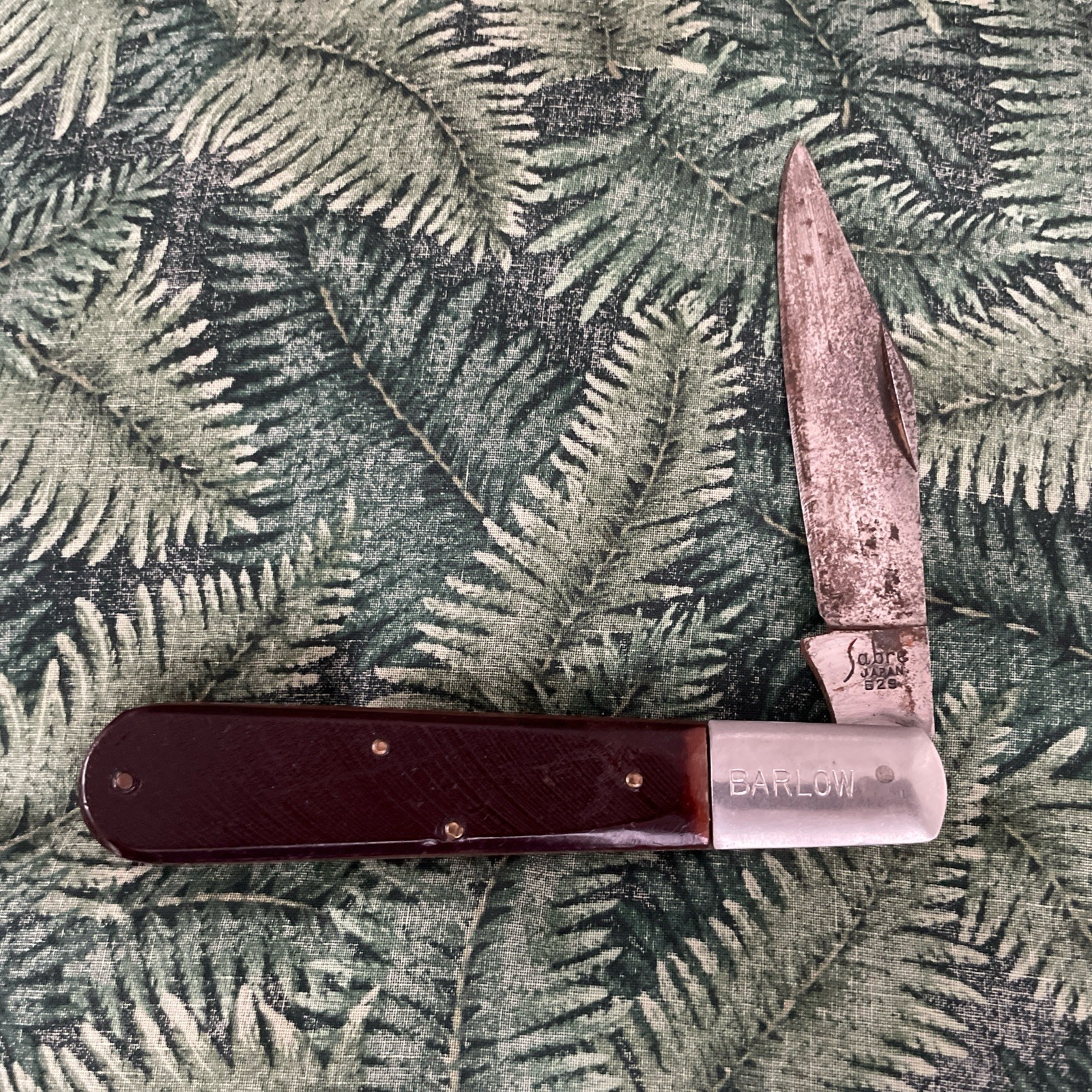 1970s Vintage 1 Blade ** SABRE - 629 *** Large Barlow Pocket Knife JAPAN