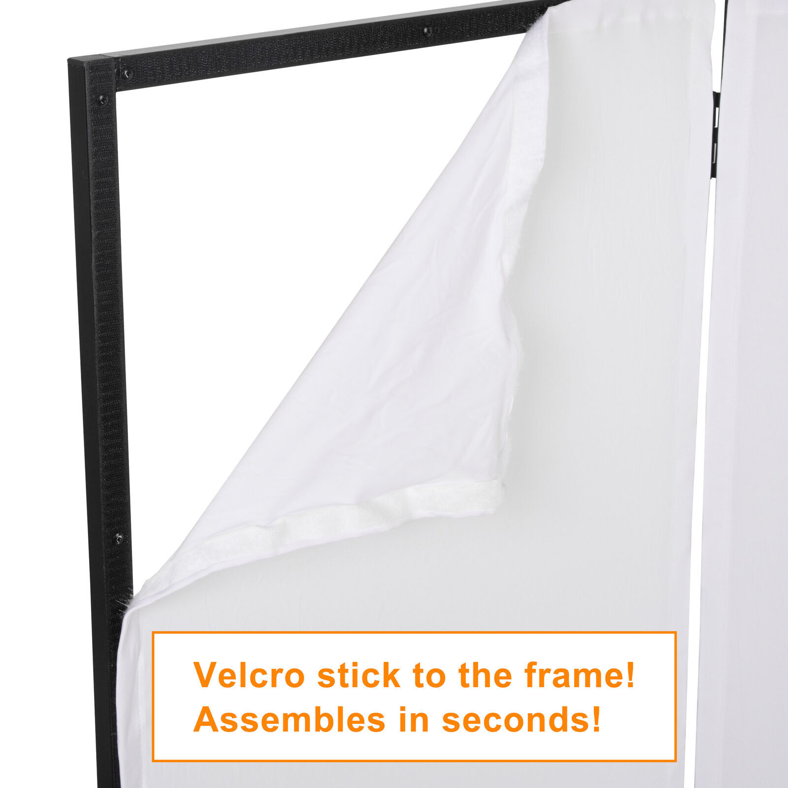 DJ Event Facade White/Black Scrim Metal Frame Booth +Travel Bag Case