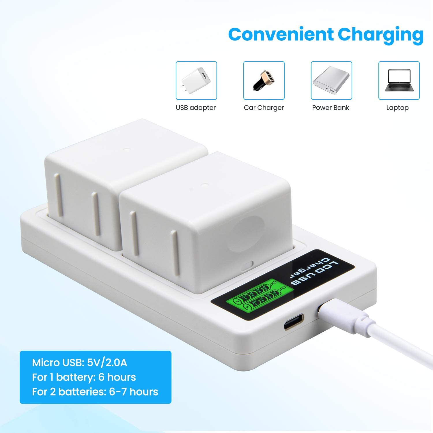 2-Pack Battery and Charger for Arlo Ultra, Ultra 2, Arlo Pro 3 and Pro 4 Cameras