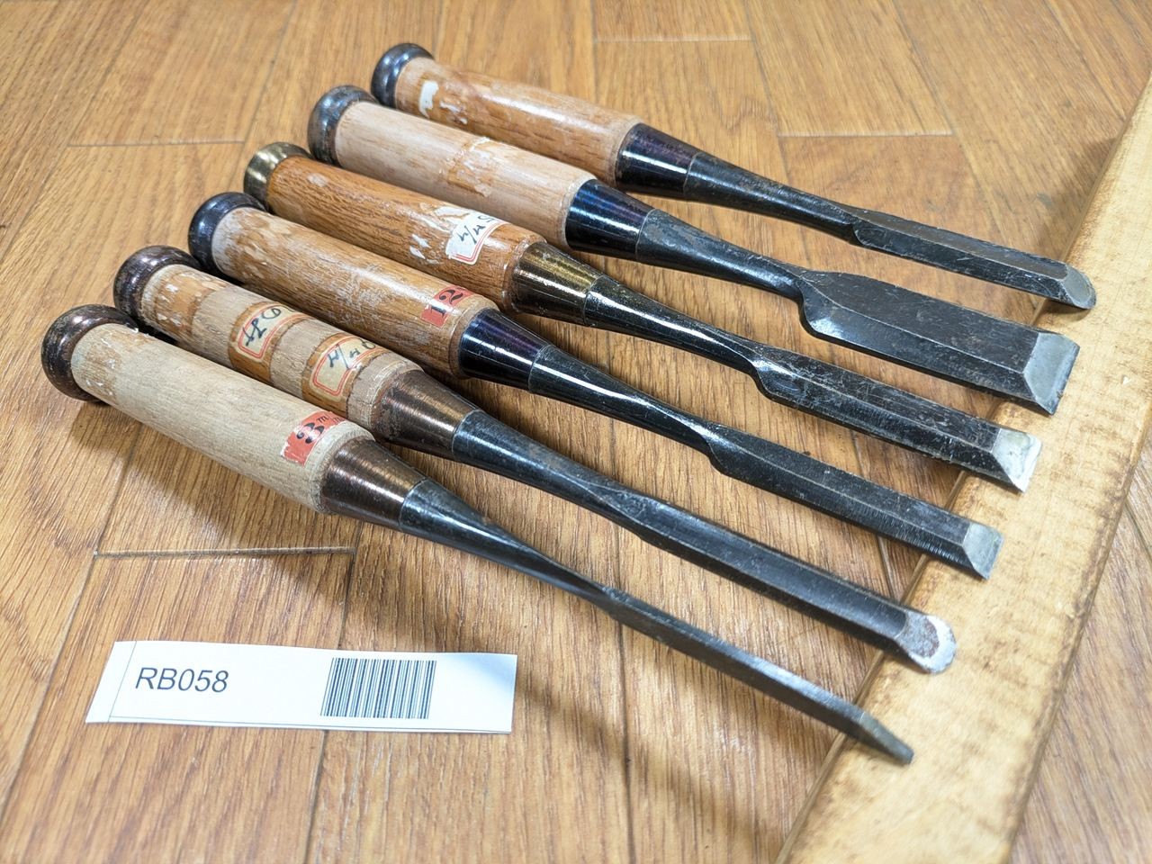 Japanese vintage chisel tataki Nomi Japan Signed Old 3.9.12.15.24.16mm RB058