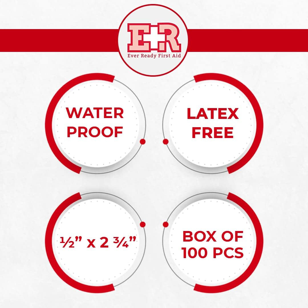 Ever Ready First Aid Sterile Butterfly Wound Closure Large - Box of 100