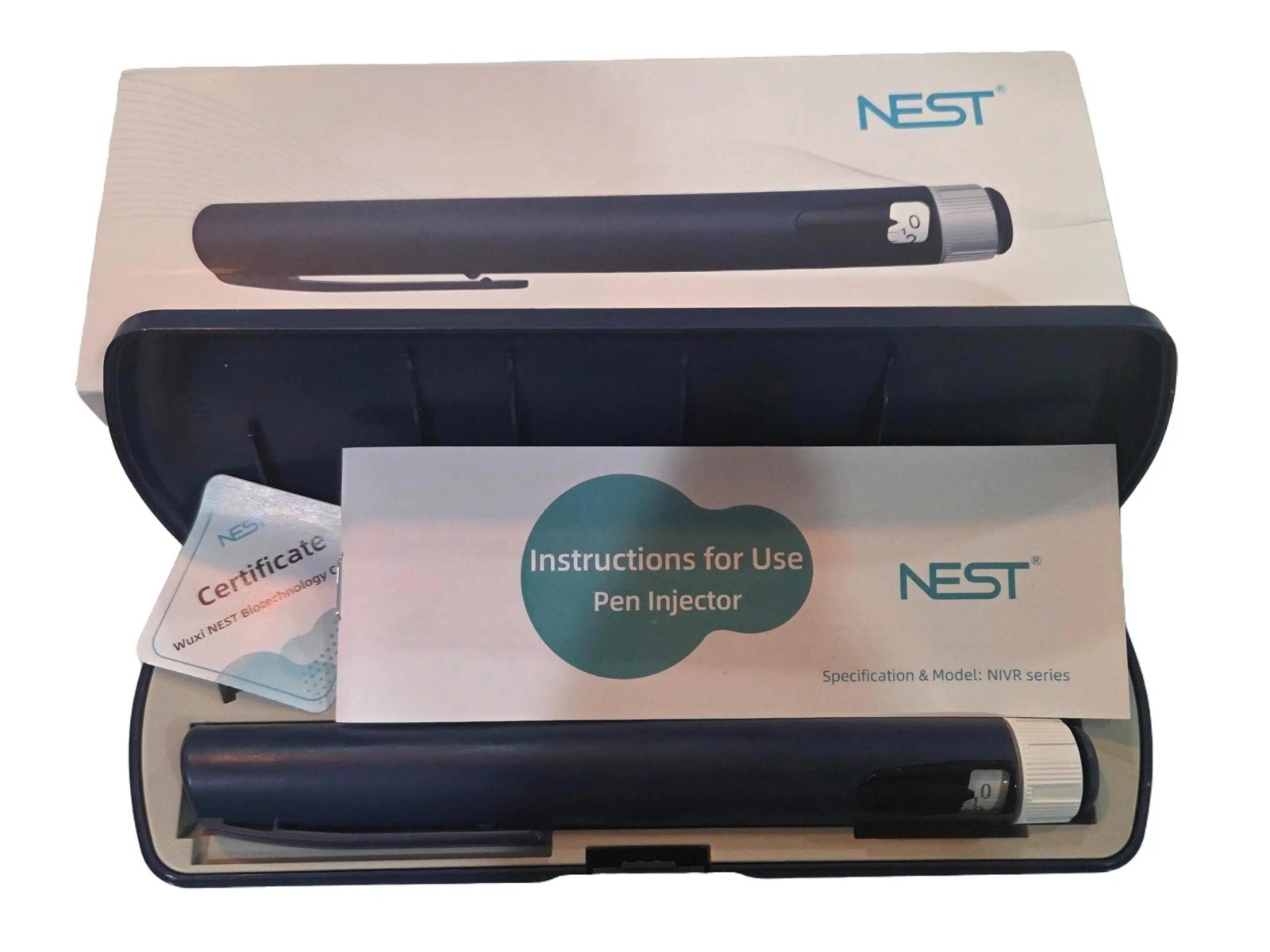 NEST Reusable Peptide Injection Pen | FDA 510K Cleared & Certified | 0-60 IU