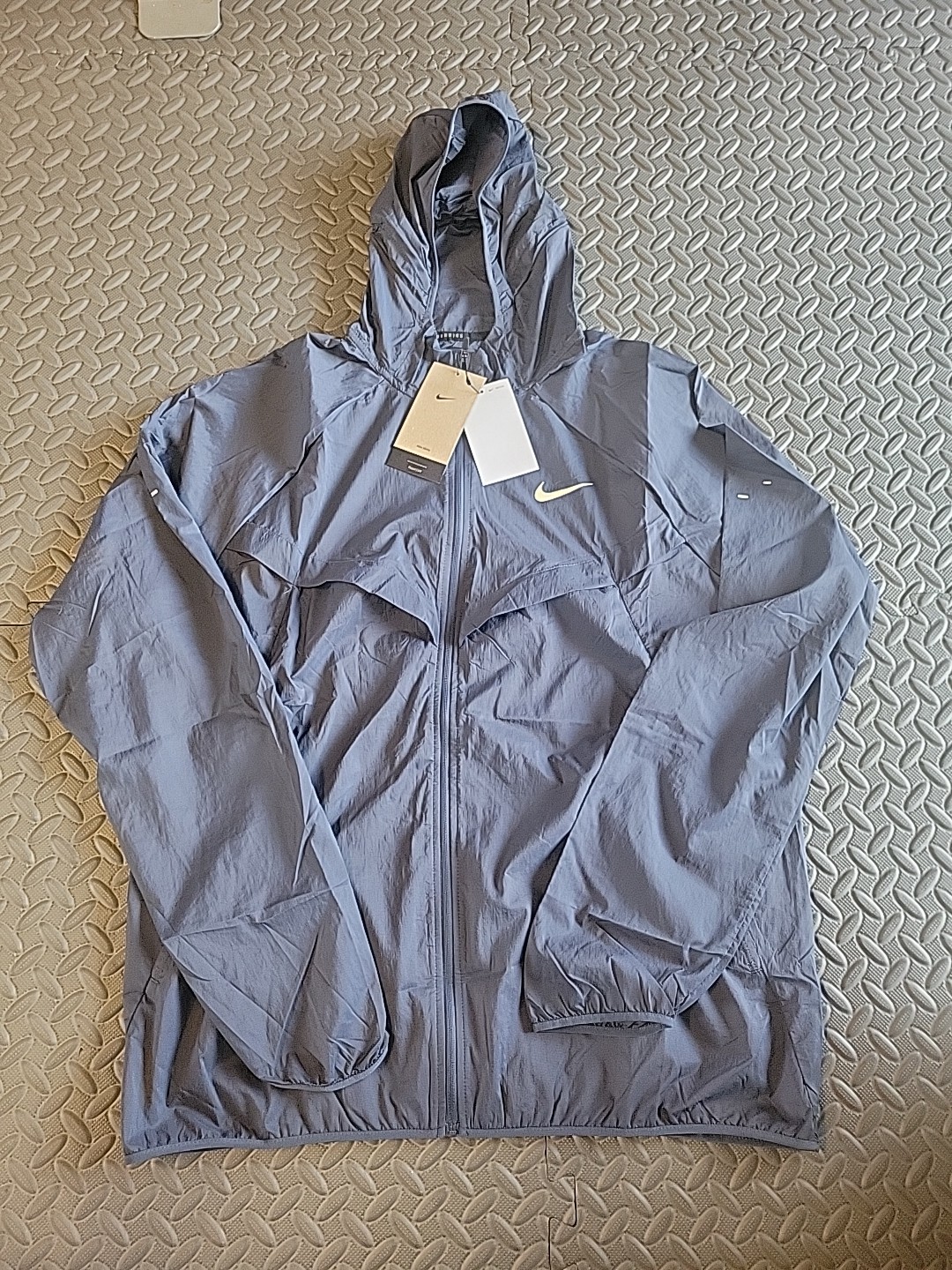 Nike Stride Men's MediumRepel UV Running Jacket Thunder Blue HV4548-437 NEW $125