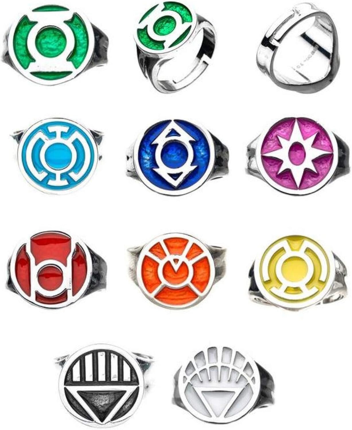 DC Comics Green Lantern Power Rings - Set of 9 Rings