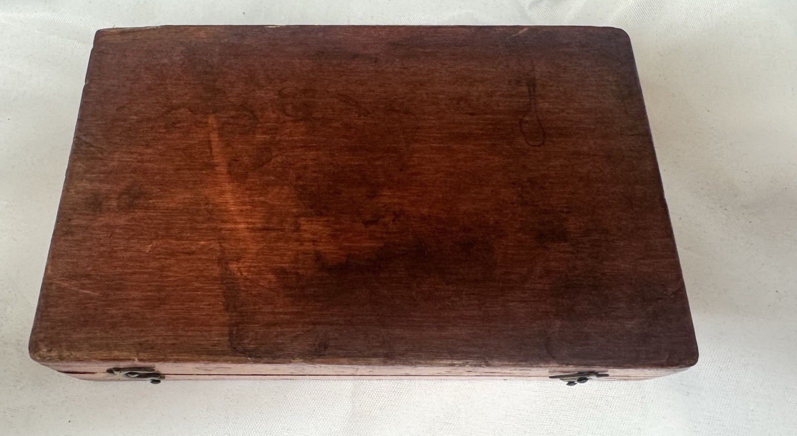 Antique late 1800s Drafting Set in Refinished Wooden Box.