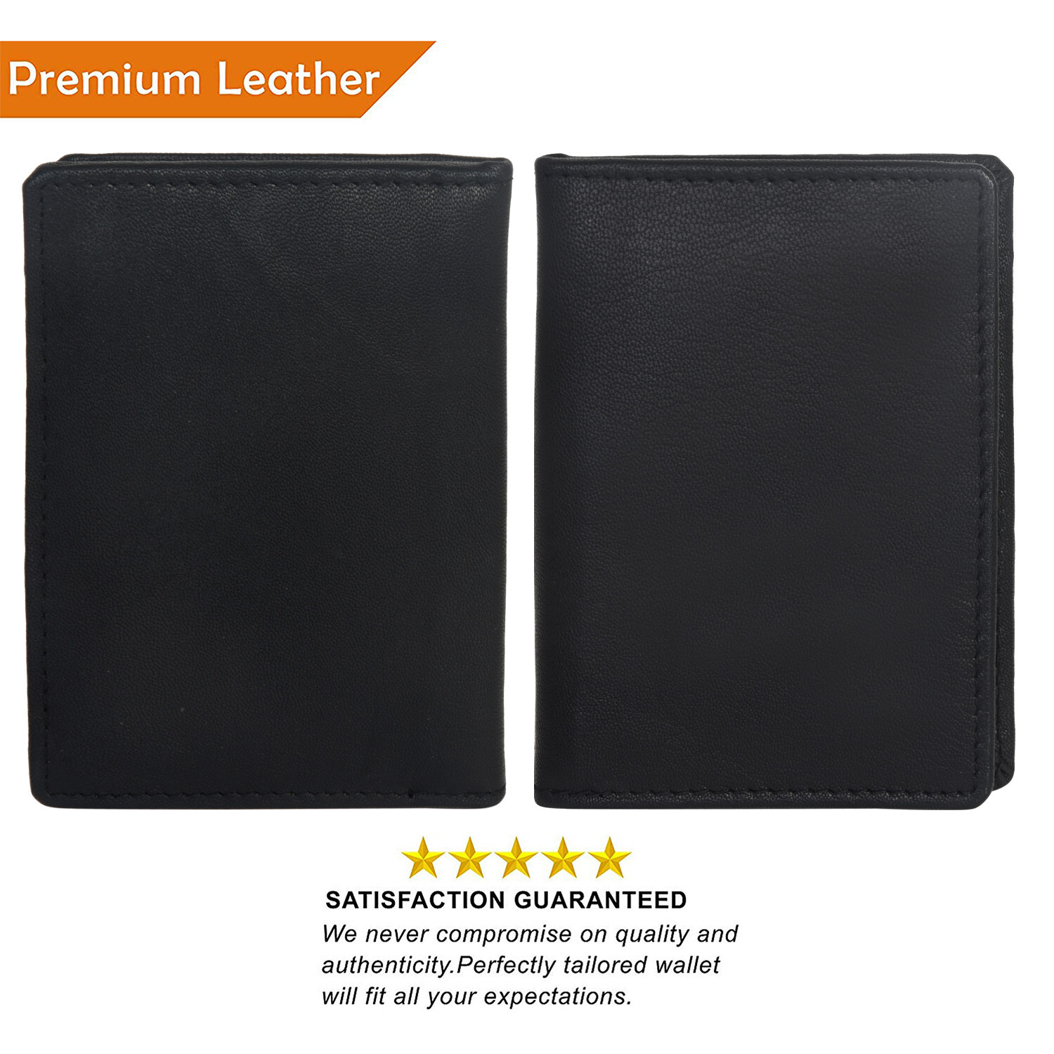 POLICE ID BADGE HOLDER SHIELD BADGE BIFOLD NEW BLACK GENUINE LEATHER