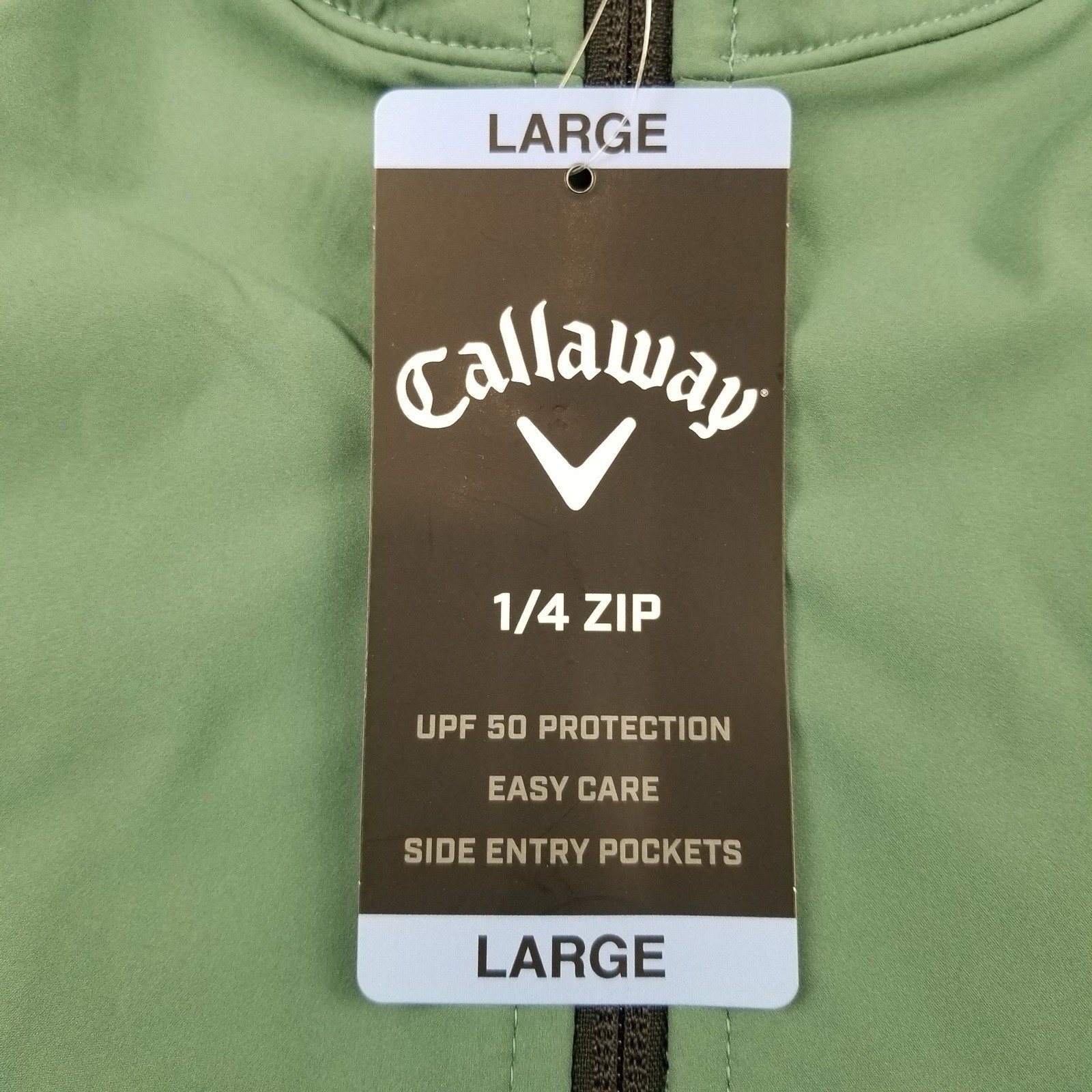Men's Callaway Opti-Series 1/4 Zip Pullover Large Green