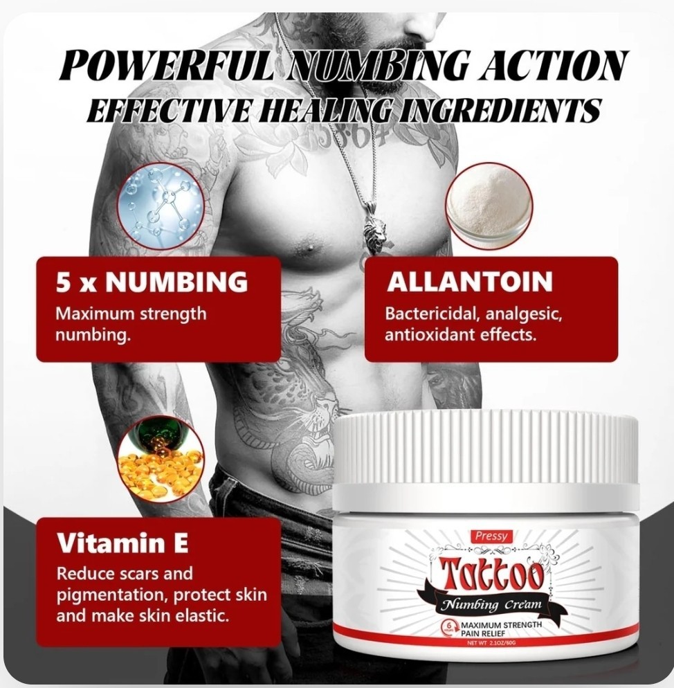 Pressy Tattoo Soothing Cream - 2.1 oz - Ex: 1/27 (Max Strength)