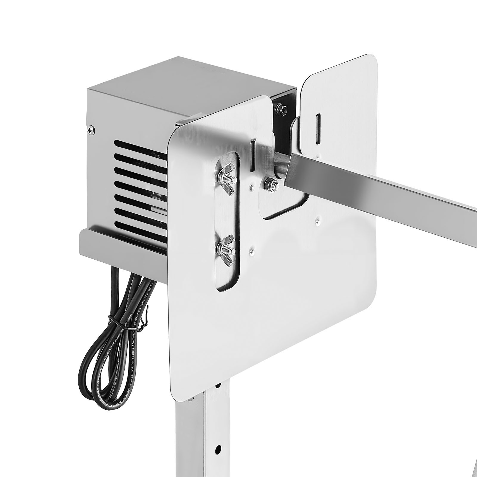 56" Electric BBQ Rotisserie Grill Kit 132lbs Adjustable 8-Level Height AC120V