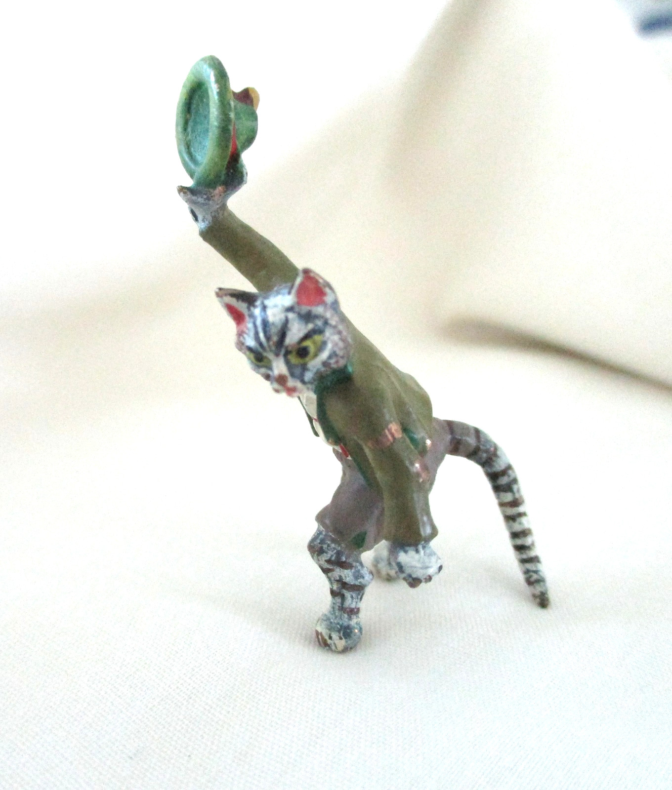 Vintage, COLD PAINTED VIENNA BRONZE,"DANCING CAT", FRANZ BERGMAN