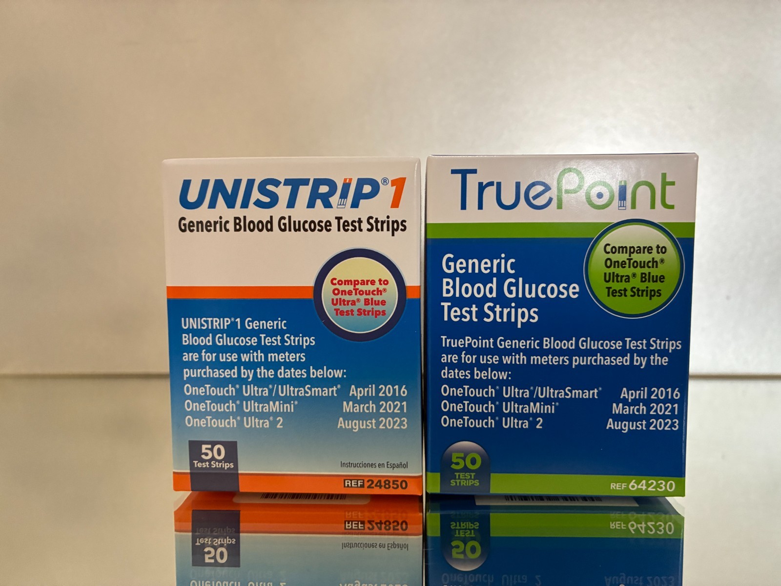 True Point - Unistrip Blood Glucose Strips – 100 Count – Generic For One Touch