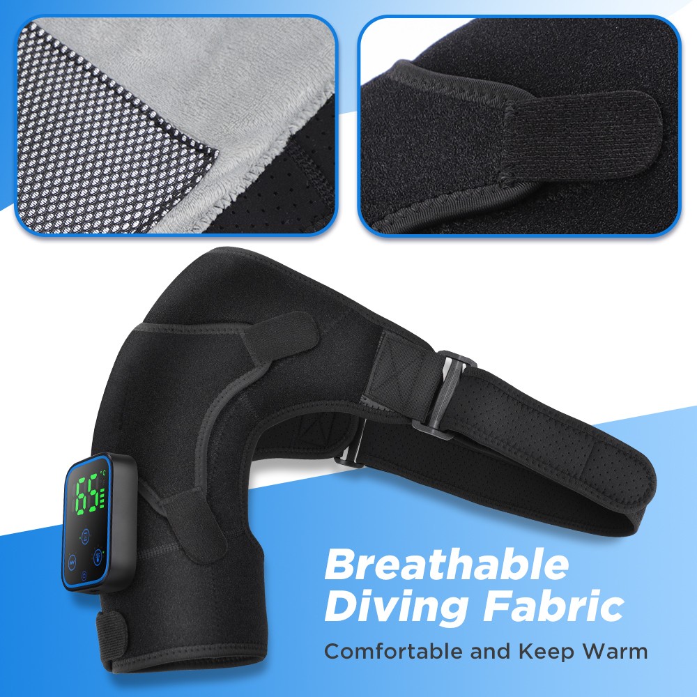 2026 Heated Shoulder Massager with Vibration Dual Therapy Pad Rechargeable