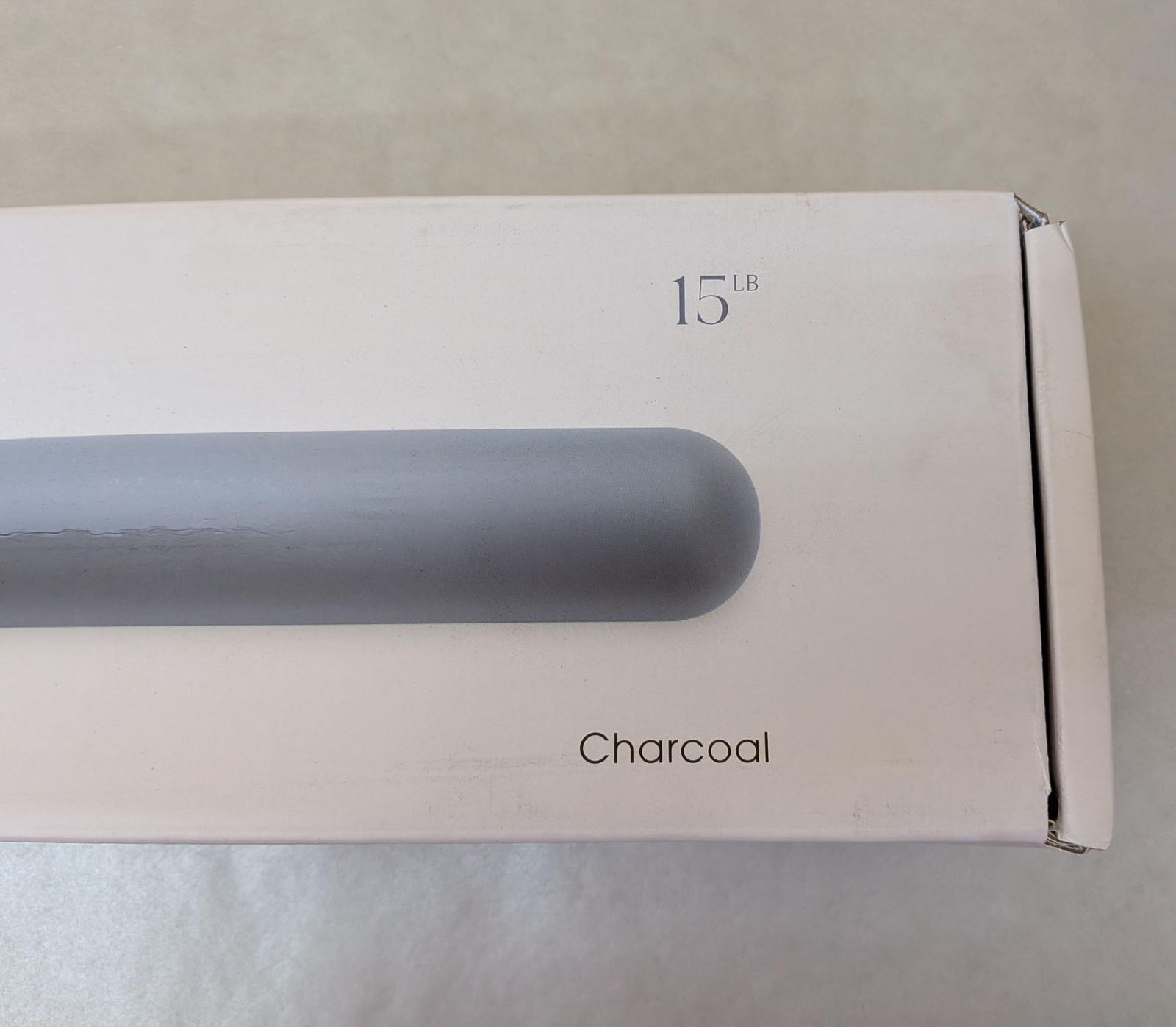 Bala Beam 15lb Weighted Curl Exercise Workout Beam in Charcoal