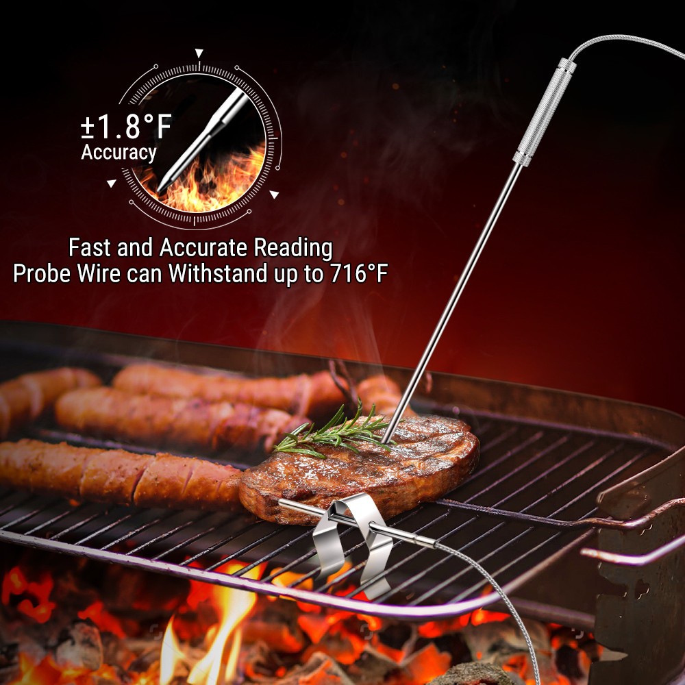 ThermoPro TP-08S Wireless Meat Thermometer Long Range Dual Probe Backlit Display