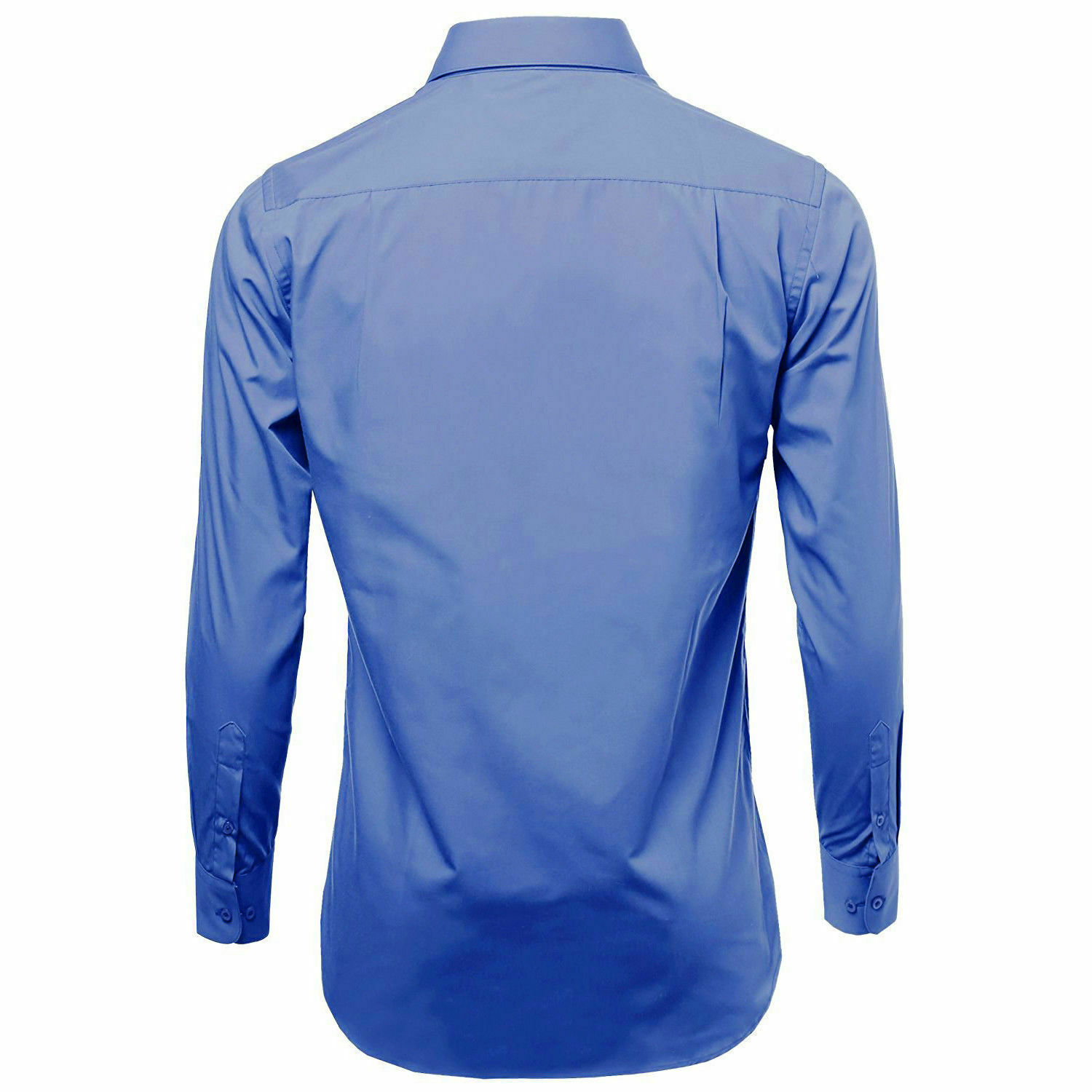 Omega Italy Men's Slim Fit Button Up Long Sleeve Solid Color Dress Shirt