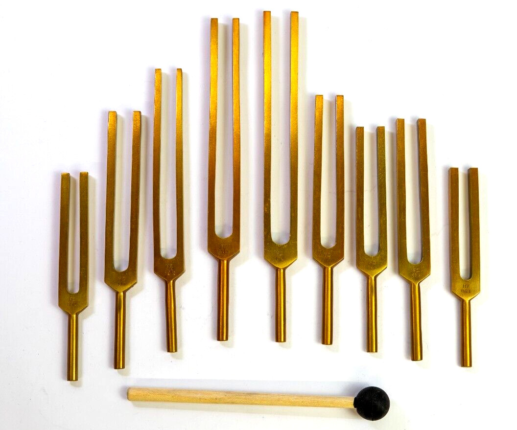 Solfeggio Chakra Tuning Fork Set of 9 Sound Healing, Meditation & Energy Balance